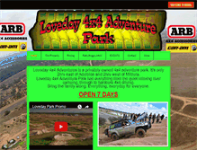 Tablet Screenshot of loveday4x4adventures.com